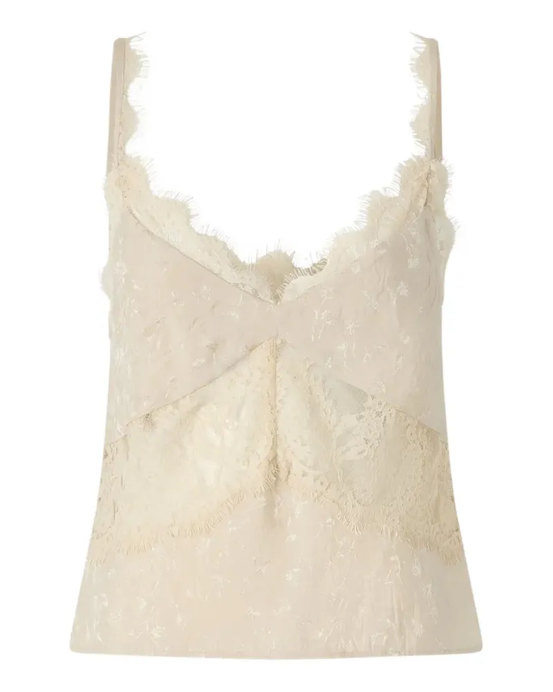 Pinko Knittertop mit Spitzenbesatz - Nude Nude