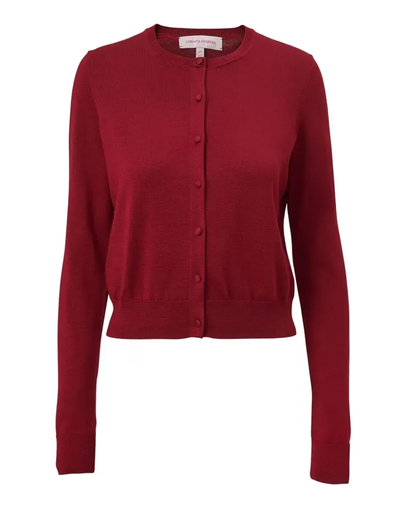 Carolina Herrera New York crew-neck button-up cardigan - Rot Rot