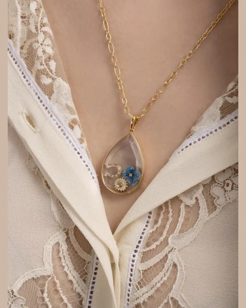 Loquet Nova teardrop necklace - Gold Gold