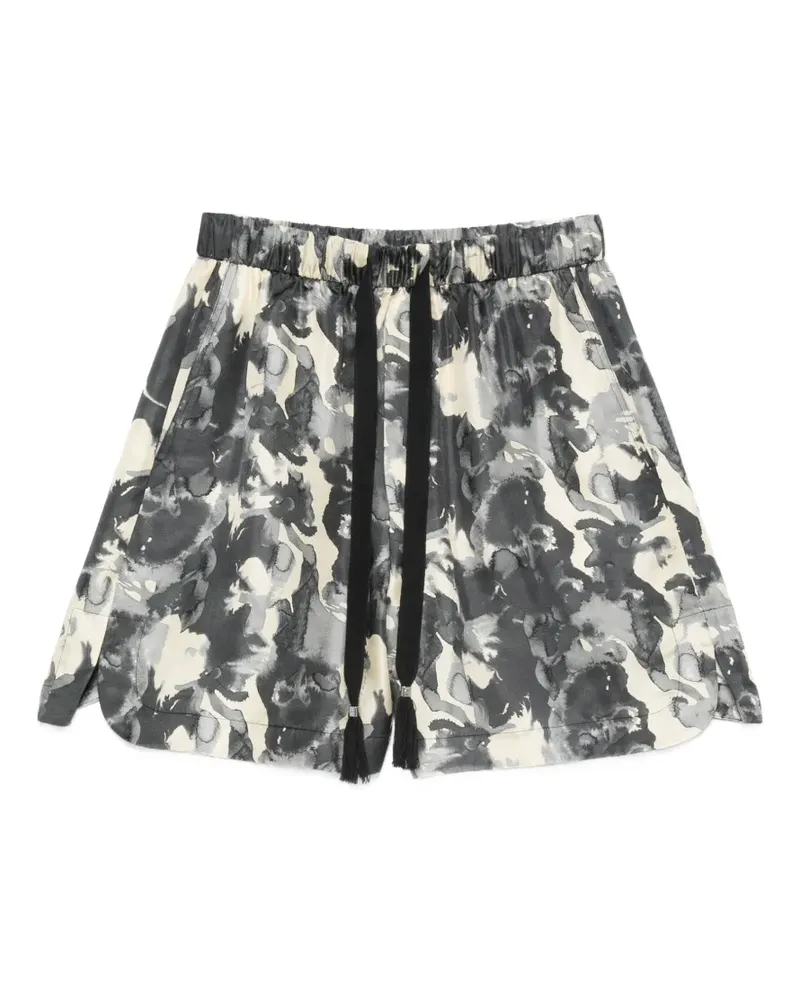 Nanushka abstract-print drawstring shorts - Grau Grau