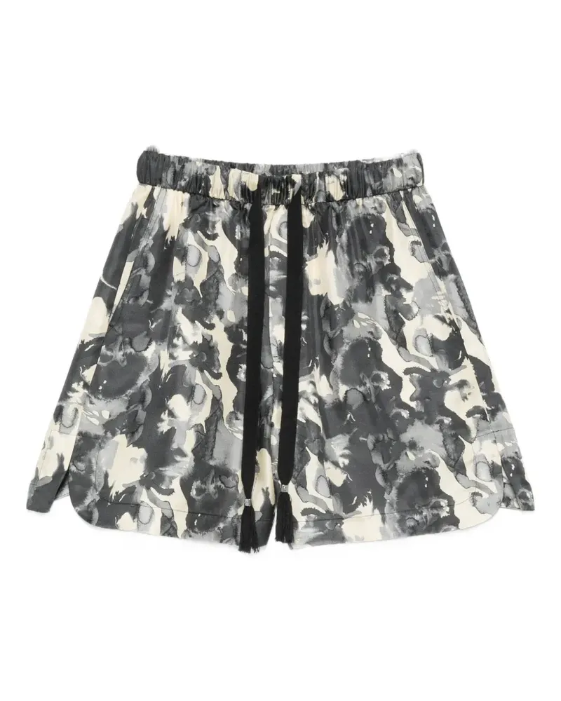 Nanushka abstract-print drawstring shorts - Grau Grau