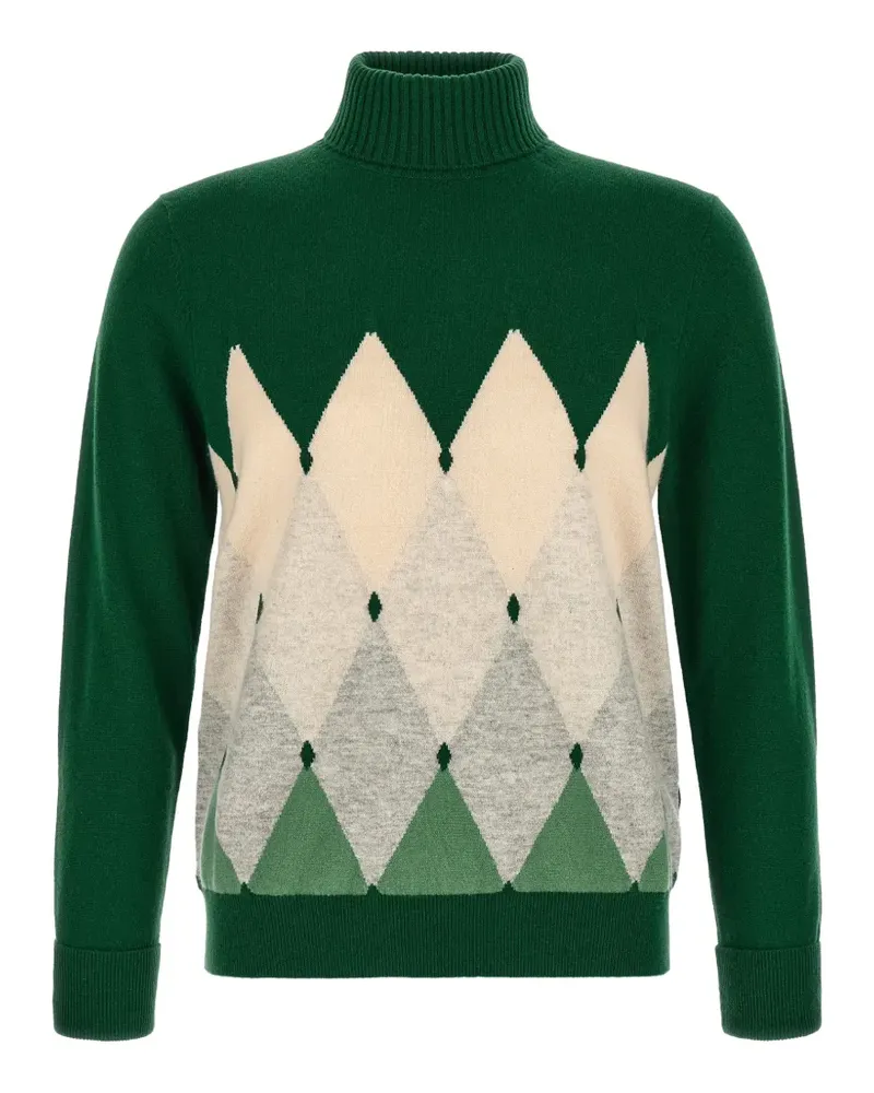 Ballantyne Classic Diamond intarsia sweater - Grün Grün