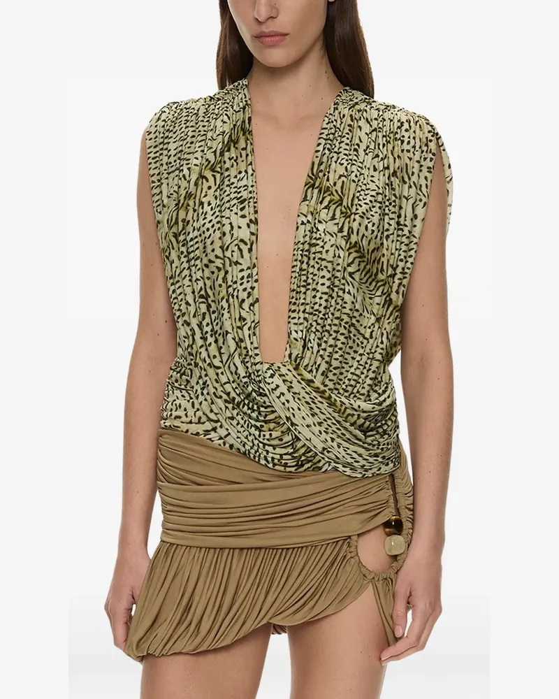 Christopher Esber Ripple Drape Oberteil - Grün Grün