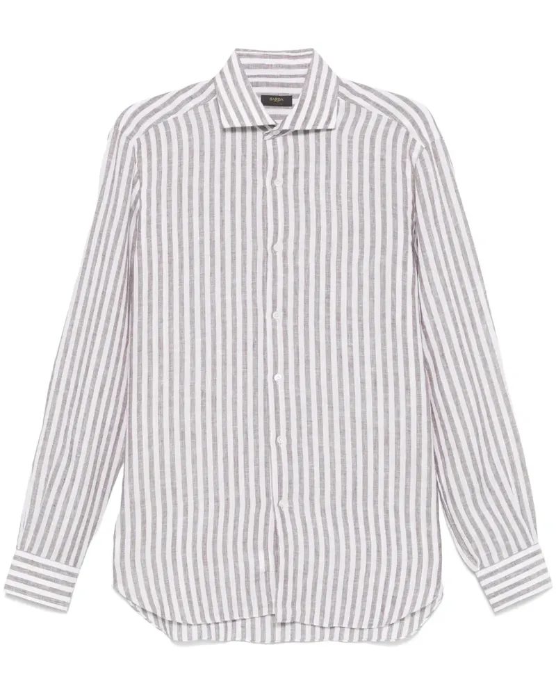 BARBA Gestreiftes Hemd - Braun Braun
