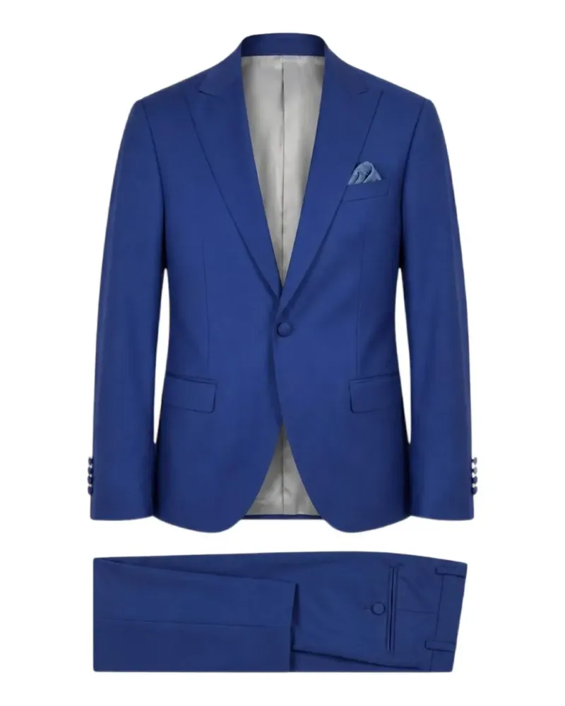 PAOLONI peak-lapel single-breasted suit - Blau Blau