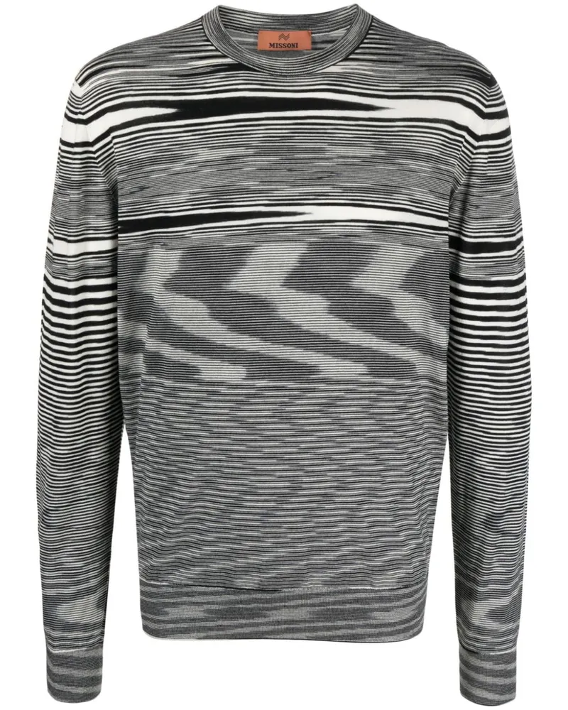 Missoni Gestreifter Intarsien-Pullover - Schwarz Schwarz