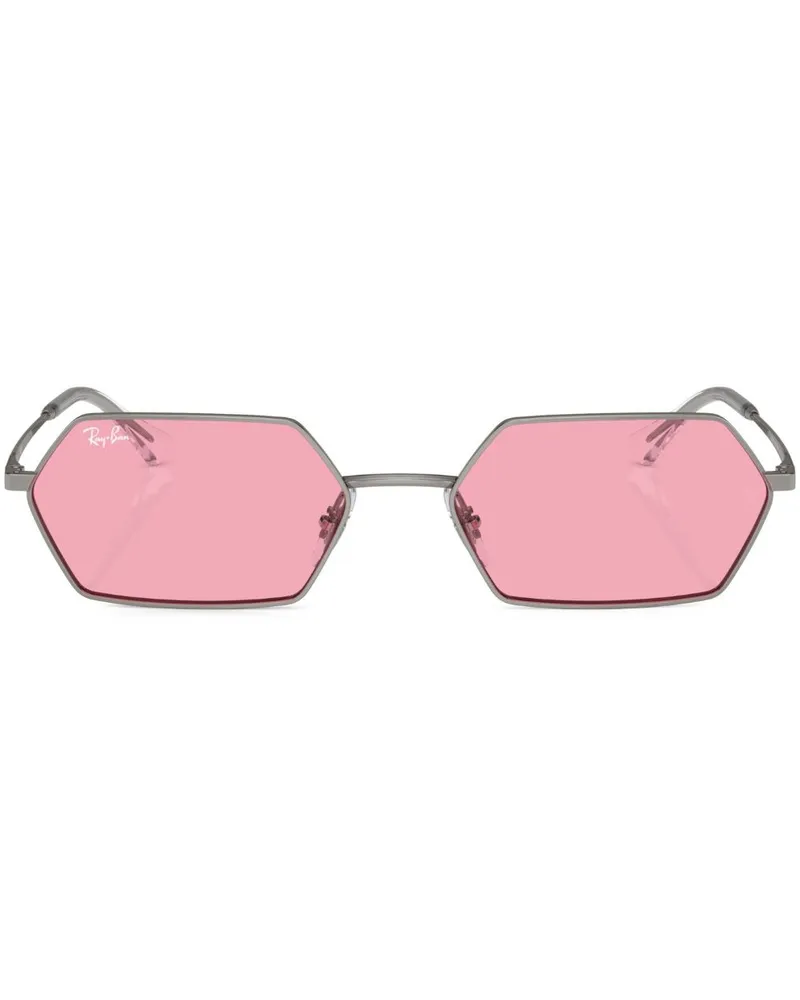 Ray Ban Yevi Sonnenbrille mit geometrischem Gestell - Grau Grau