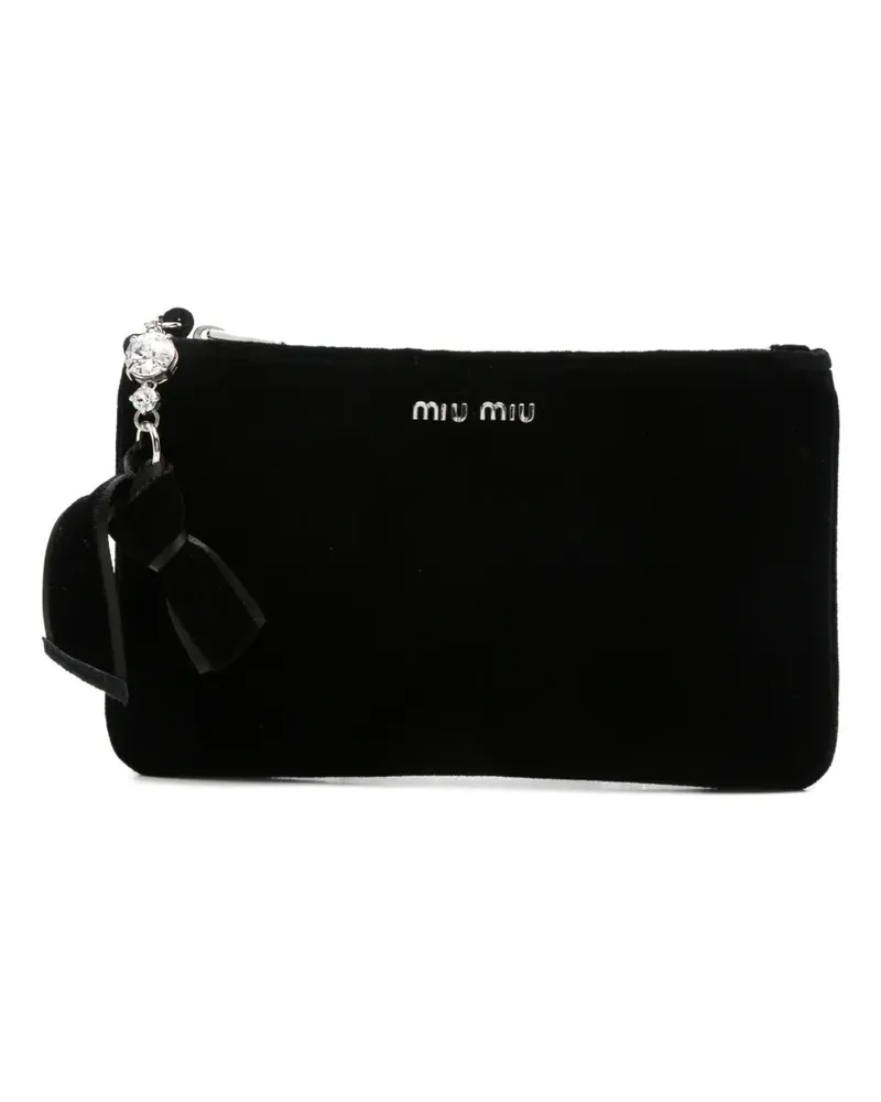 Miu Miu Clutch mit Schleife - Schwarz Schwarz