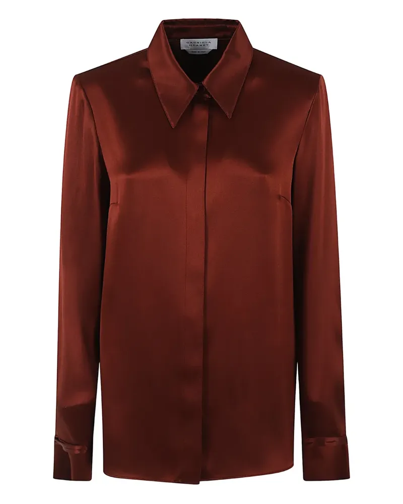 Gabriela Hearst long-sleeve silk shirt - Braun Braun