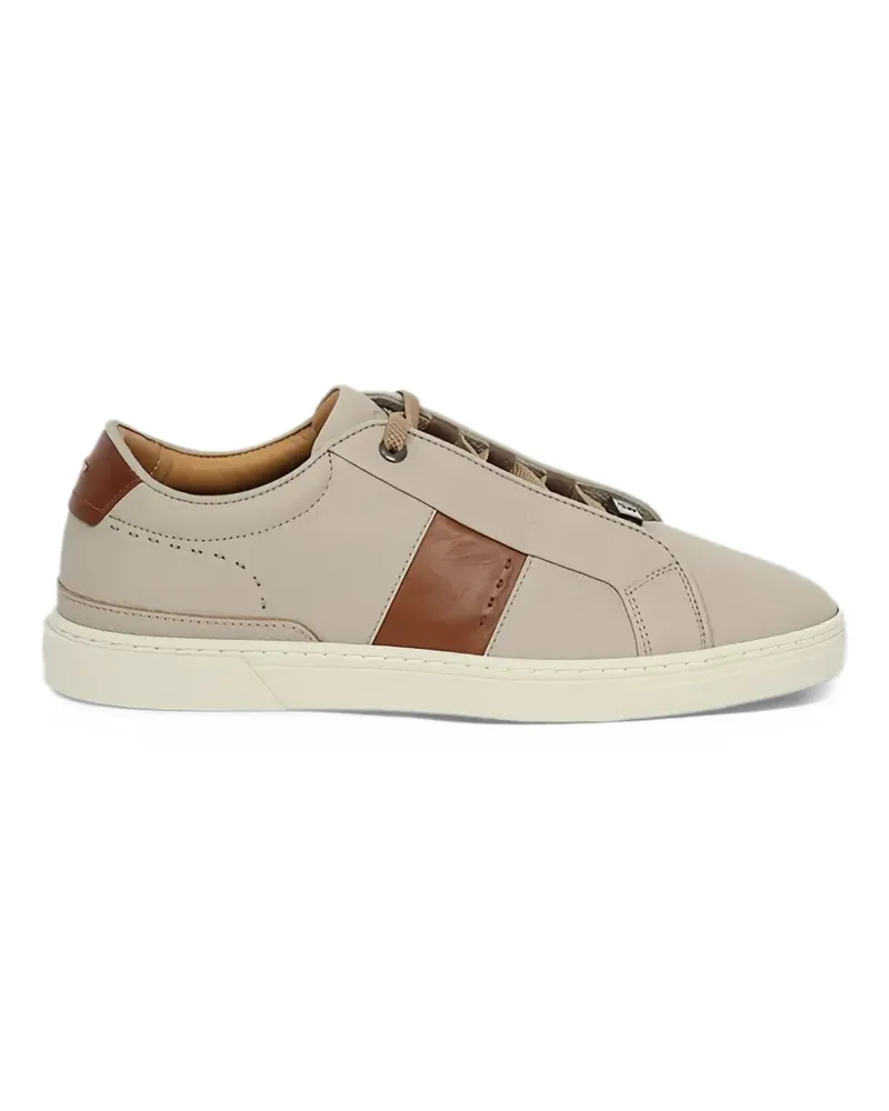 HUGO BOSS Gary Sneakers mit Kontrasteinsatz an der Seite - Nude Nude