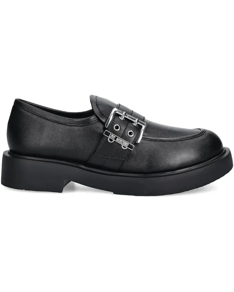 Moschino Loafer mit Schnalle - Schwarz Schwarz