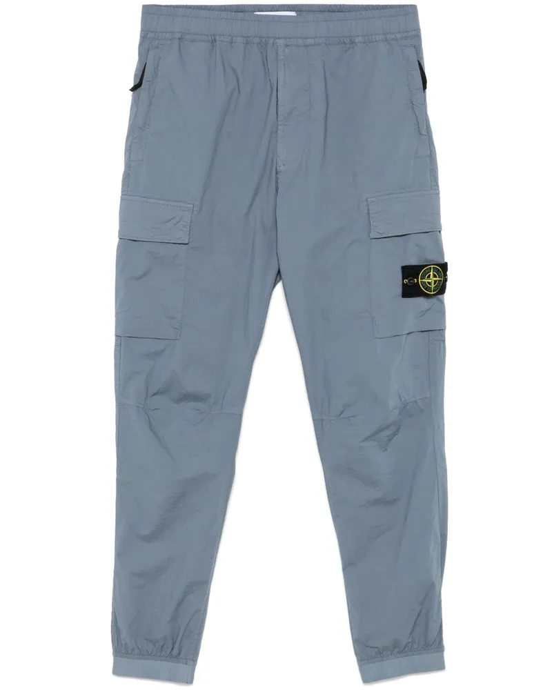 Stone Island Hose mit Kompass-Patch - Blau Blau