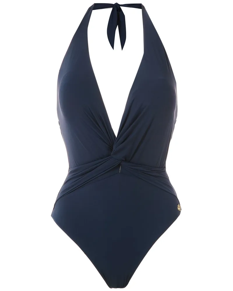 BRIGITTE Badeanzug mit verdrehtem Detail - Blau Blau