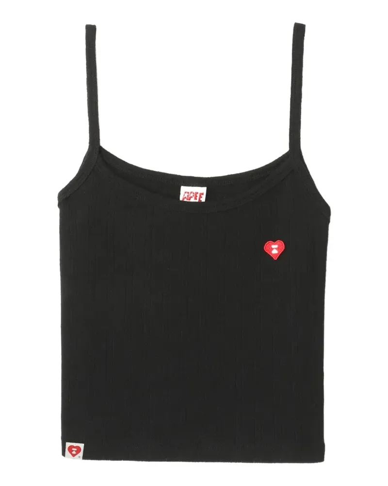 BAPE Oberteil mit Herzdetail - Schwarz Schwarz