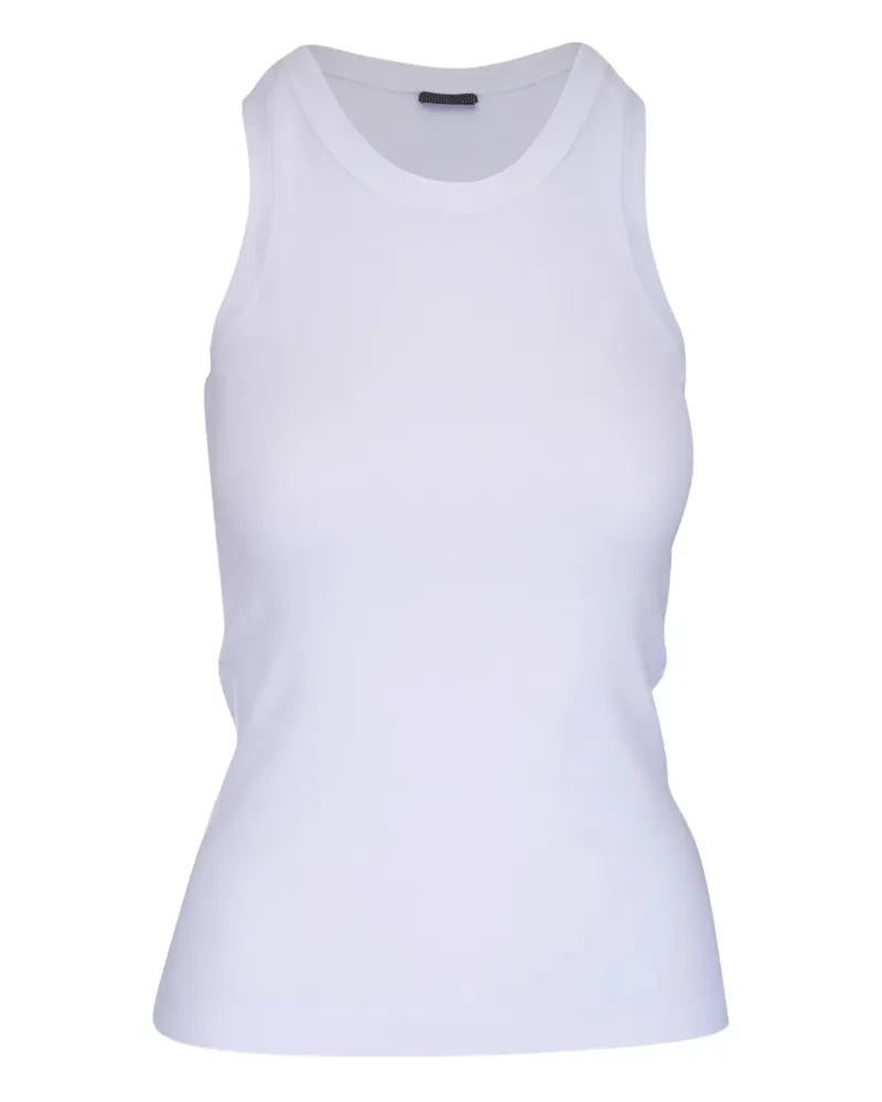 Brunello Cucinelli Schmales Tanktop - Weiß Weiß