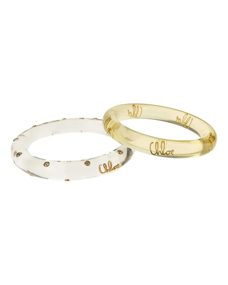 Chloé The  Plage bangle bracelets (set of two) - Weiß Weiß