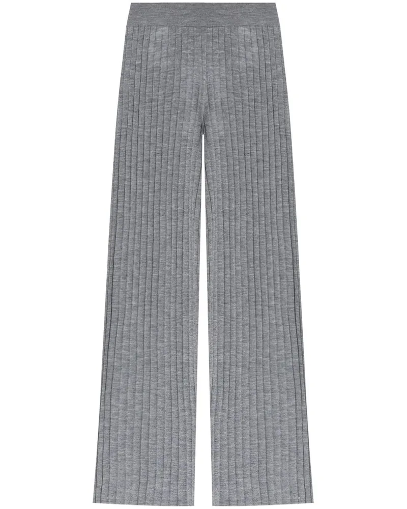 Lisa Yang Karren ribbed-knit cashmere trousers Grau