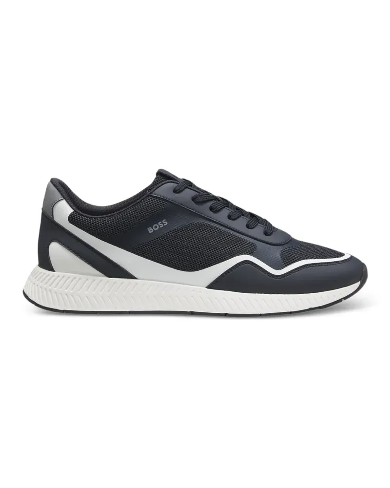 HUGO BOSS Mesh-Sneakers mit gerippter Sohle - Blau Blau