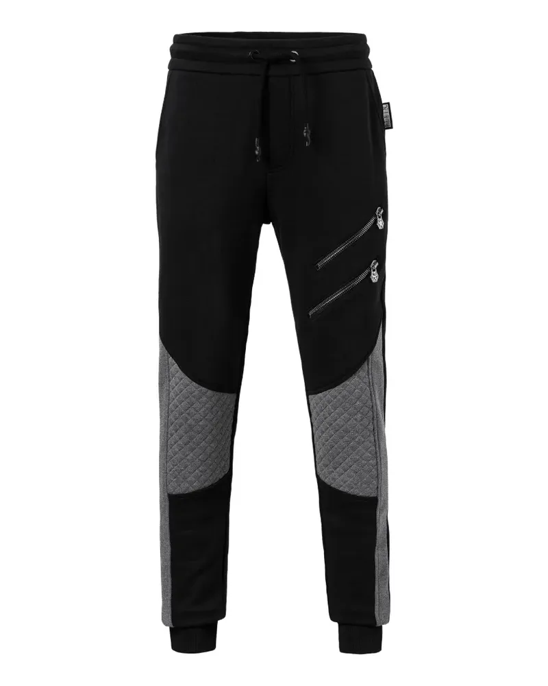 Philipp Plein quilted-panel track pants - Schwarz Schwarz
