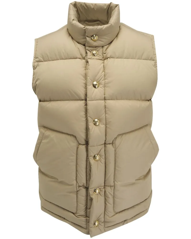 Nili Lotan Wattierte Weste mit Druckknöpfen - Nude Nude