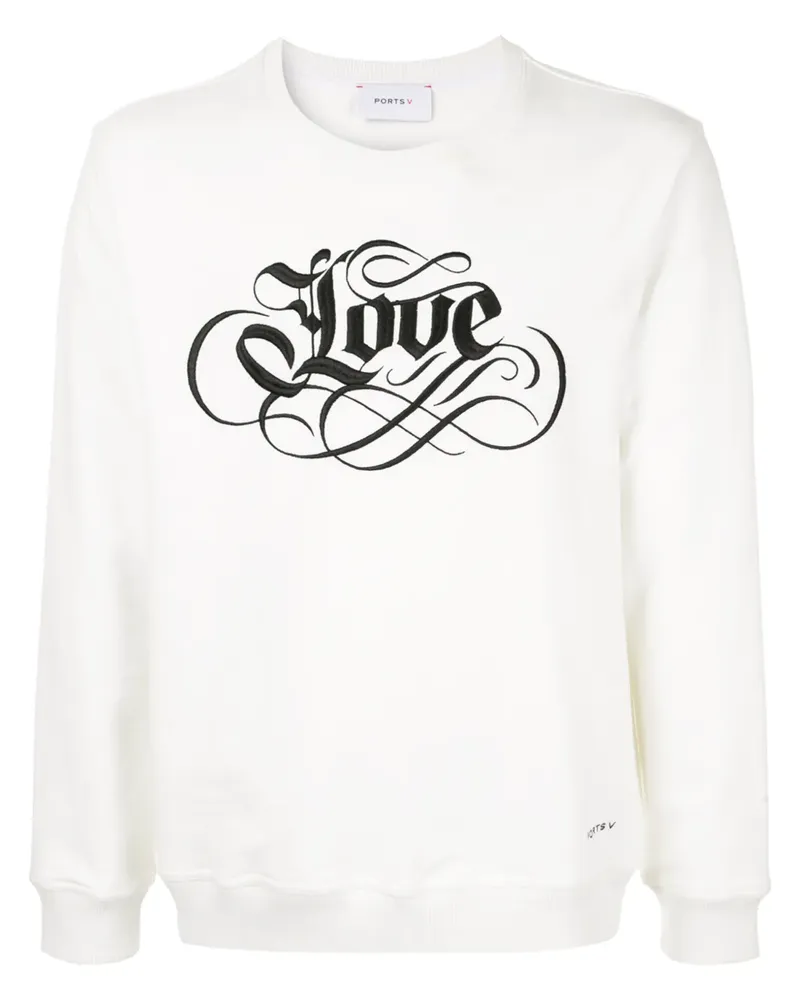 Ports V Sweatshirt mit Stickerei - Weiß Weiß