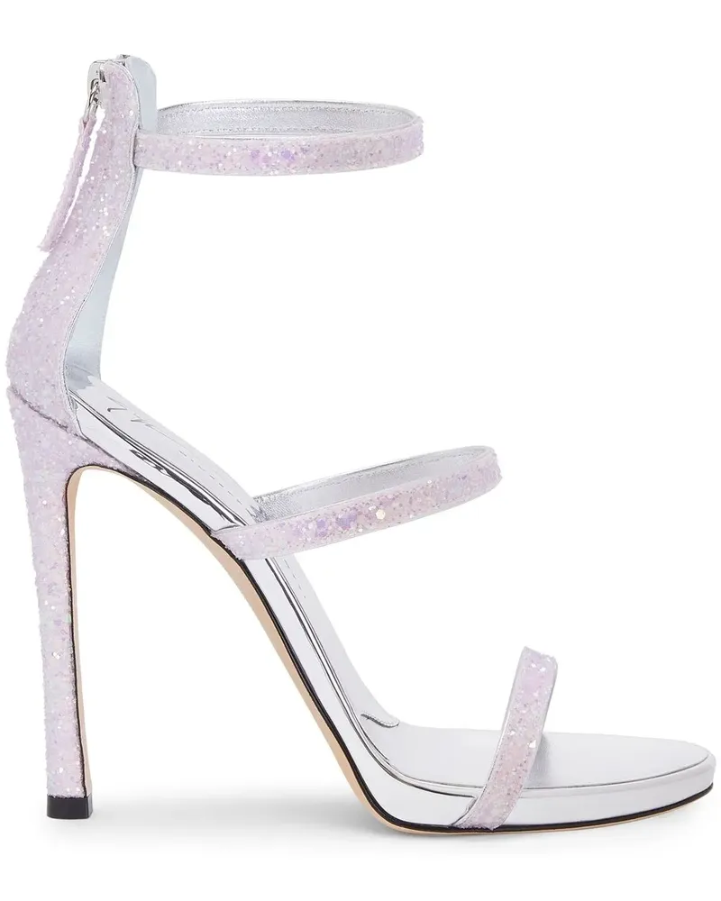 Giuseppe Zanotti Stiletto-Sandalen mit Glitter 120mm - Rosa Rosa