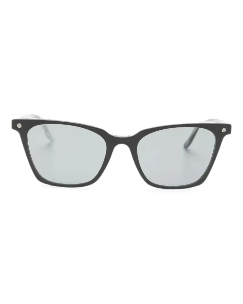 SNOB Milano Lory Brille mit eckigem Gestell und Clip-on-Gläsern - Schwarz Schwarz