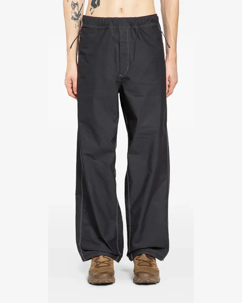 Goldwin 0 rip-stop parachute seed trousers - Schwarz Schwarz