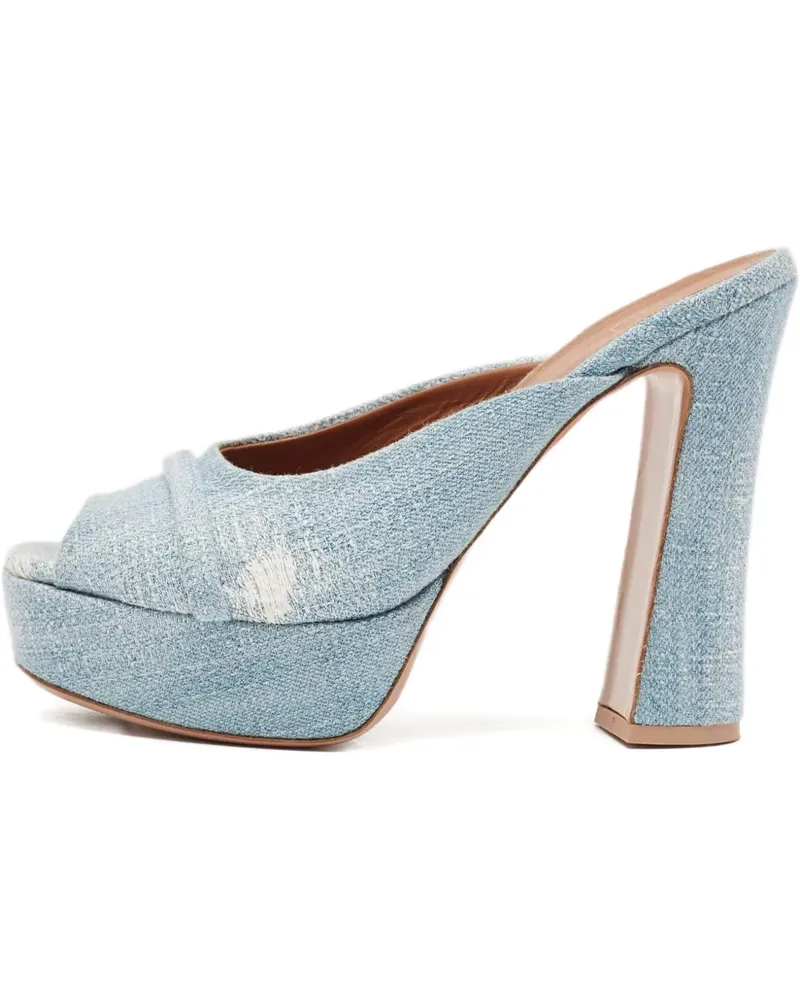 Malone Souliers Pre-owned Jeans-Mules mit Plateau 135mm - Blau Blau
