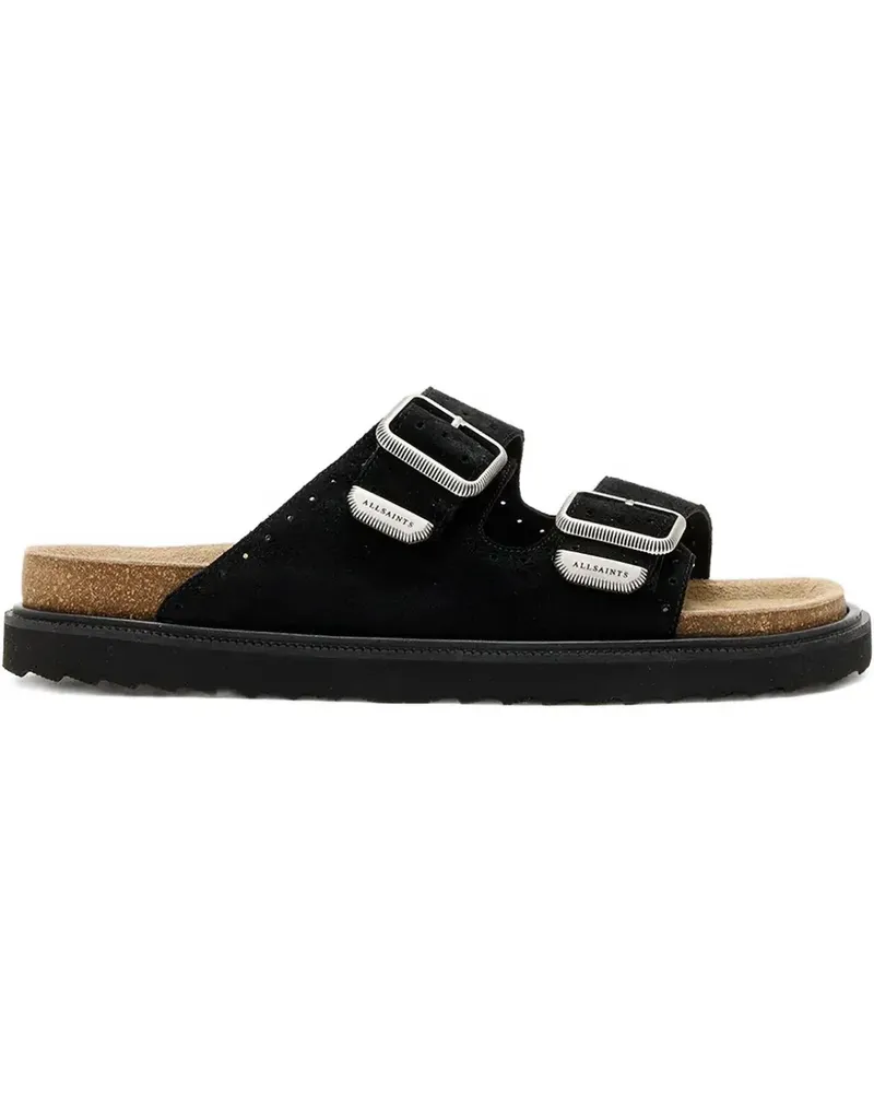 AllSaints Randal Sandalen mit Doppelschnalle - Schwarz Schwarz