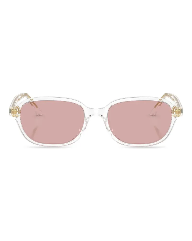 Versace Sonnenbrille mit eckigem Gestell - Weiß Weiß