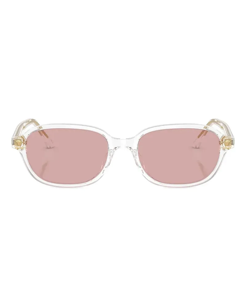 Versace Sonnenbrille mit eckigem Gestell - Weiß Weiß