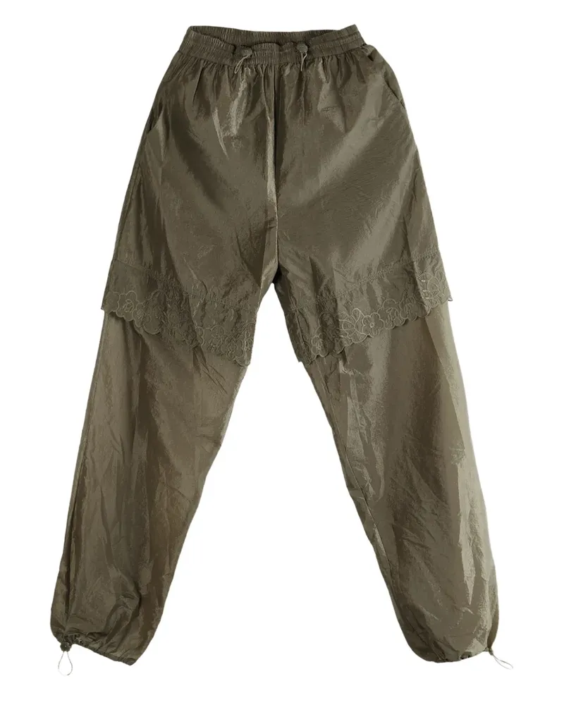 Cecilie Bahnsen Bianca lace-insert trousers - Grün Grün