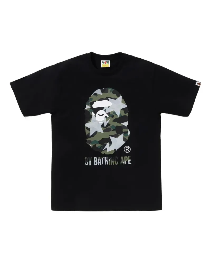 BAPE Ape Head camouflage-print T-shirt - Schwarz Schwarz