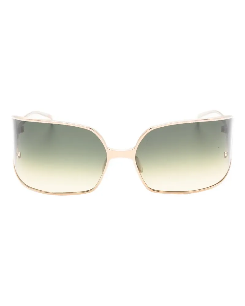 Christian Roth Sonnenbrille mit geometrischem Gestell - Gold Gold