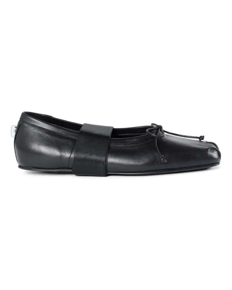 Ann Demeulemeester Paloma ribbon calfskin ballet flats - Schwarz Schwarz