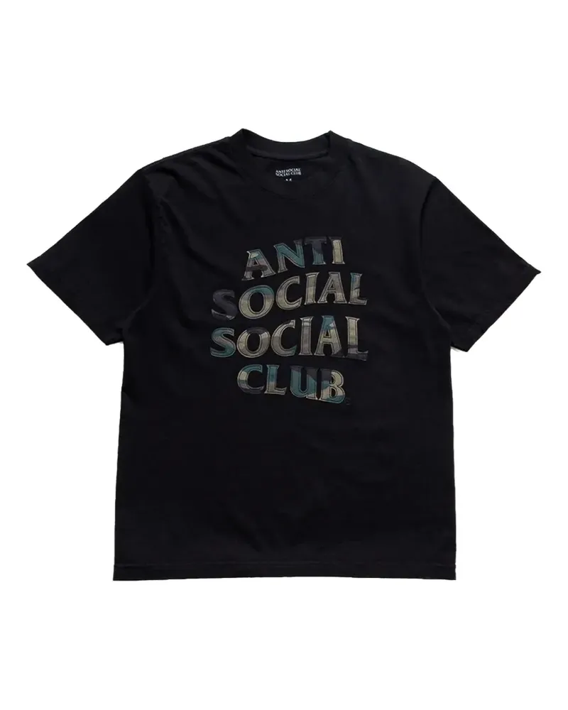 Anti Social Social Club T-Shirt mit Camouflage-Detail - Schwarz Schwarz