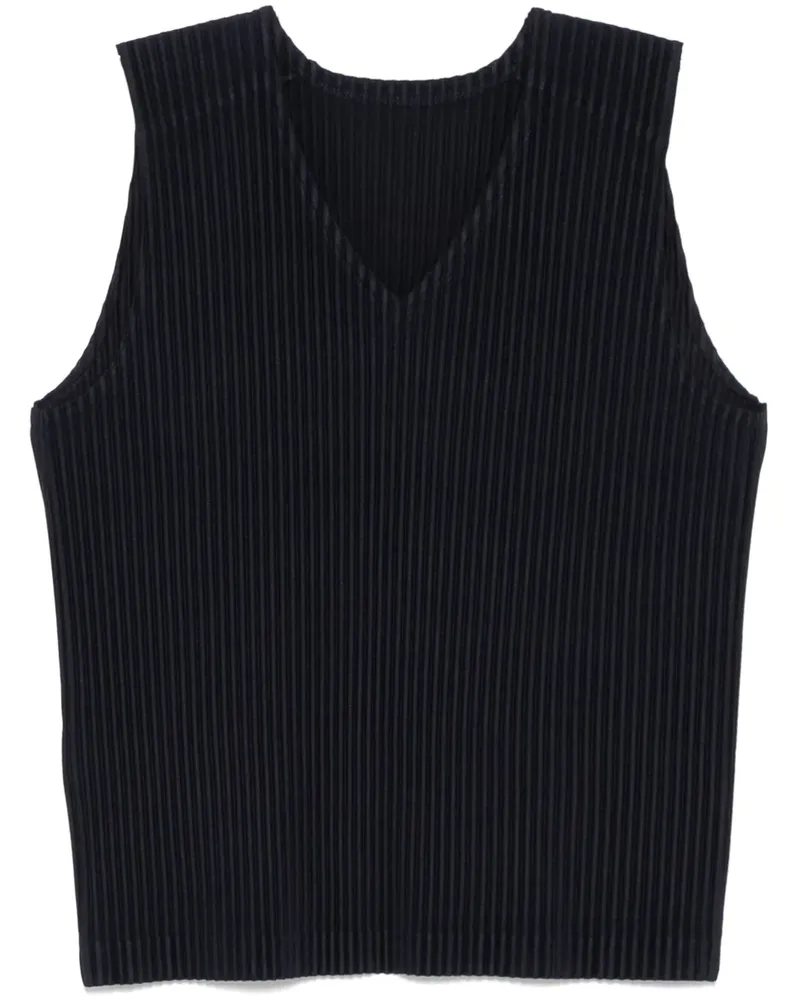 Issey Miyake Top mit Falten - Blau Blau