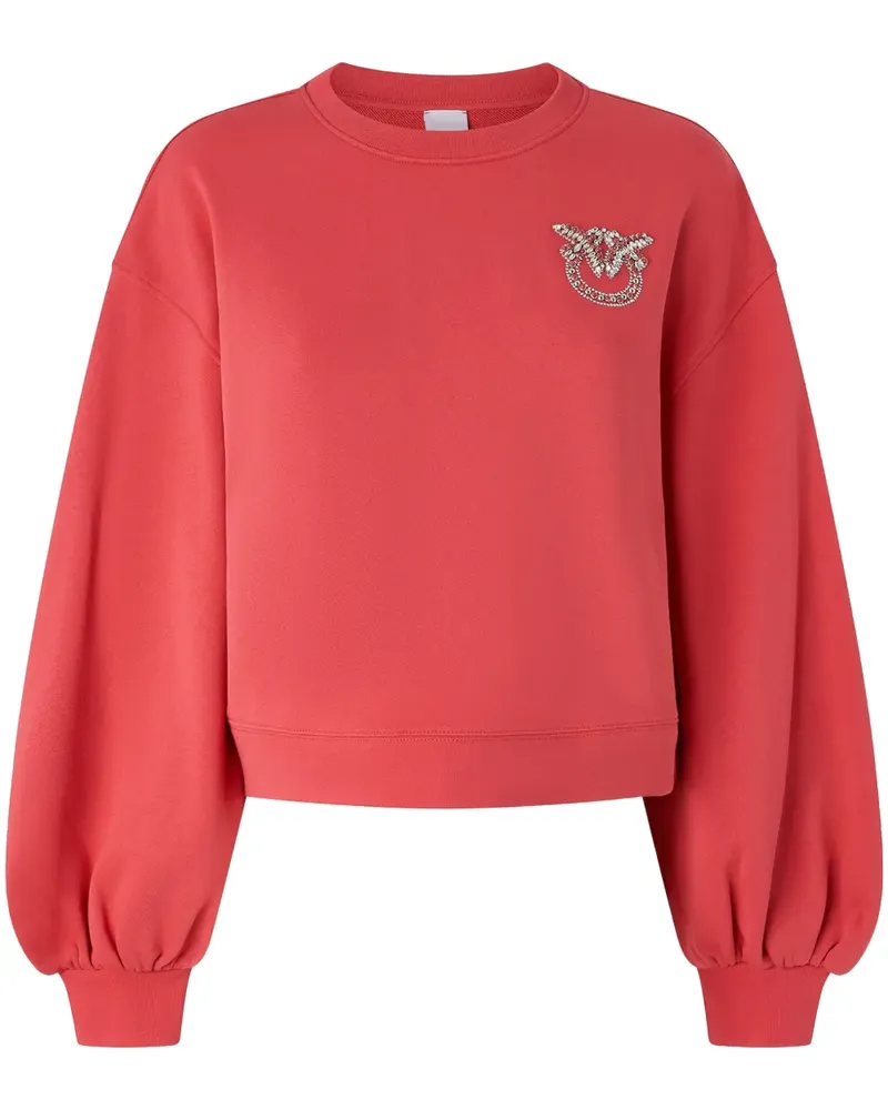 Pinko Sweatshirt mit Love Birds-Stickerei - Rot Rot