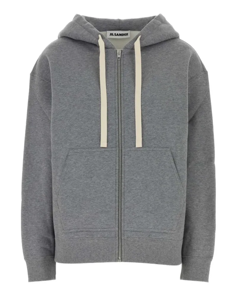 Jil Sander zip-up oversized hoodie - Grau Grau