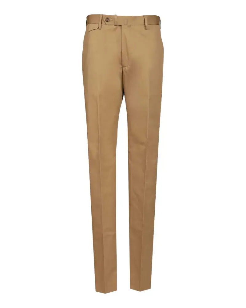 Tagliatore pressed-crease flap-pocket trousers - Nude Nude