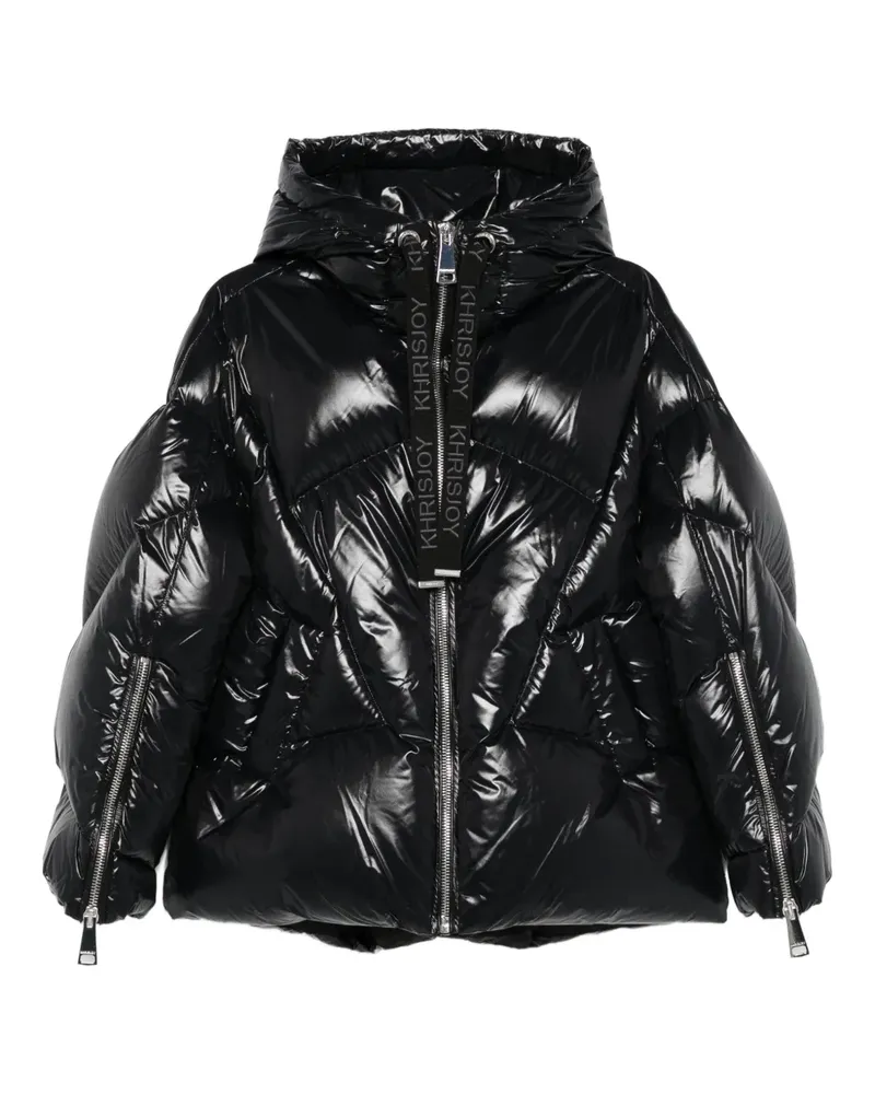 KHRISJOY hooded-quilted puffer jacket - Schwarz Schwarz