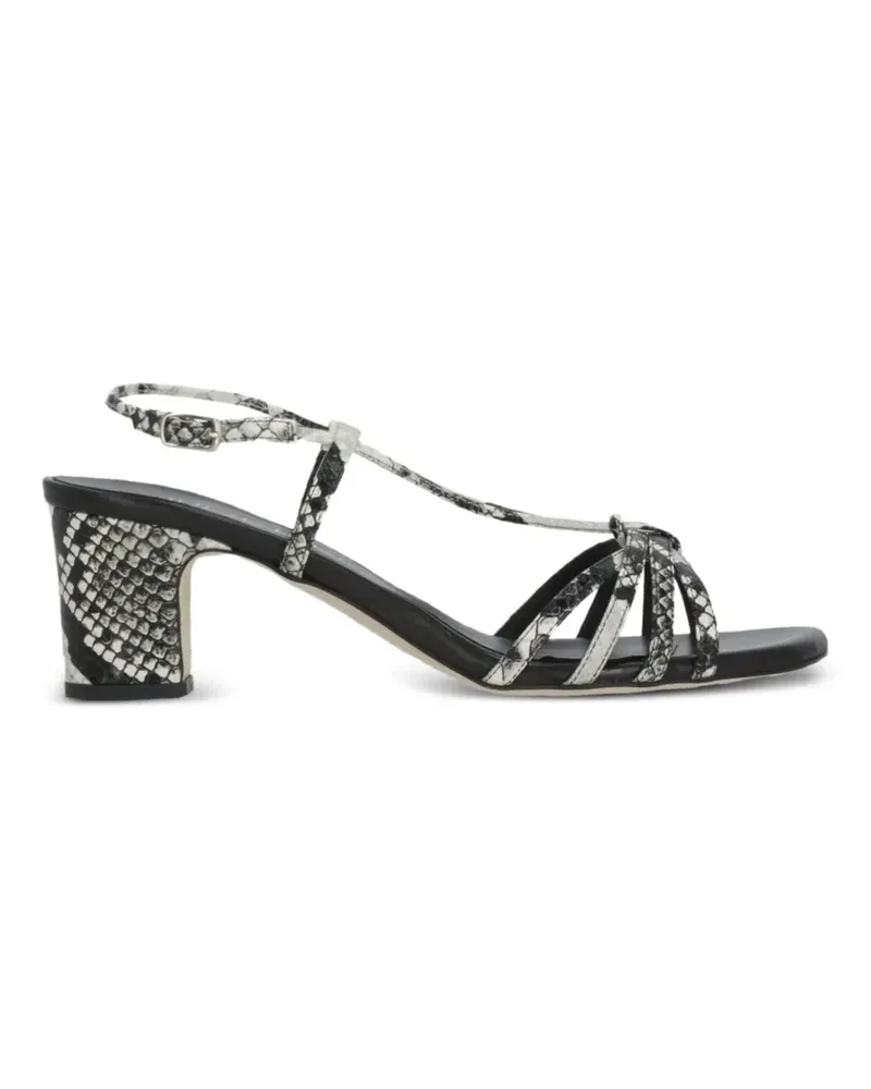 Julie Dee snakeskin-effect strappy sandals - Schwarz Schwarz