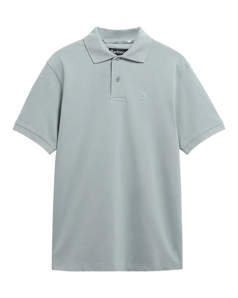 Barbour Tartan Piqué Poloshirt mit Logo-Stickerei - Grün Grün