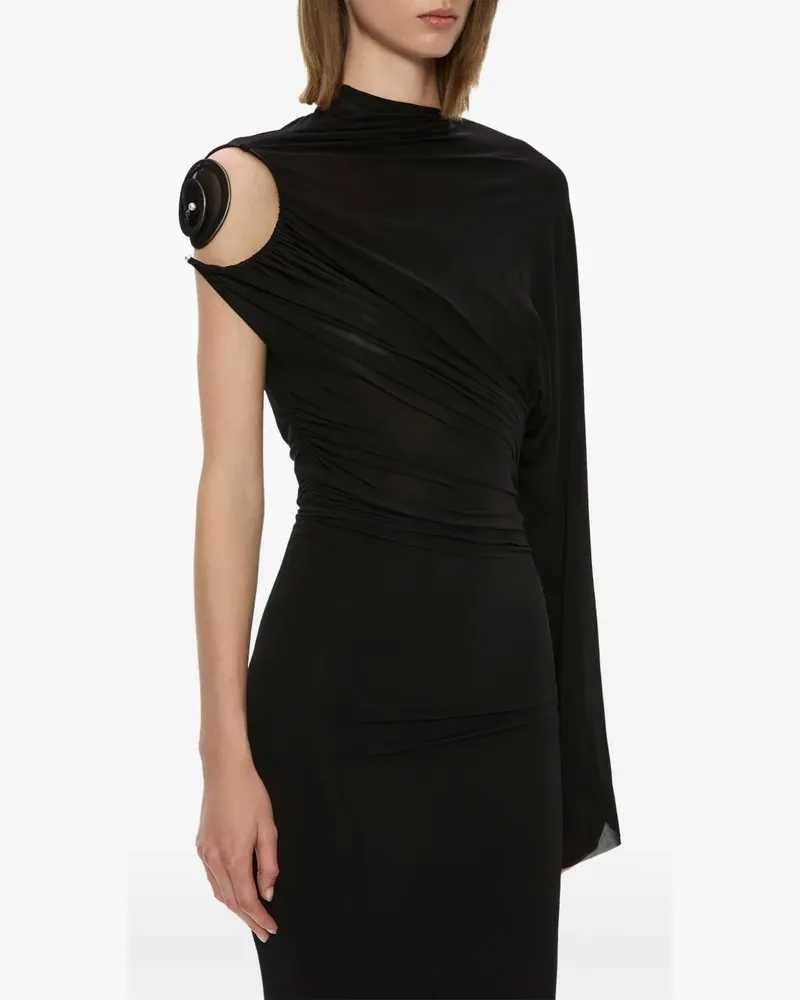 Christopher Esber Aurelia Maxikleid mit spiralförmigem Drapierung - Schwarz Schwarz