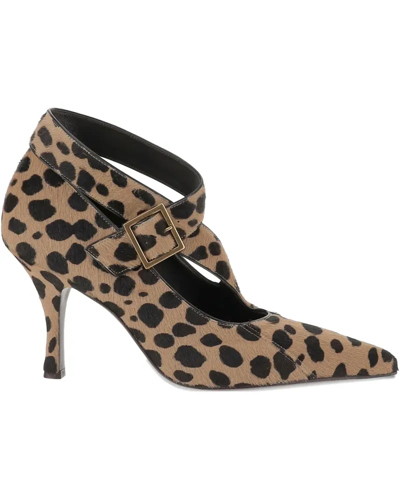 KHAITE Sloan Pumps mit Print 85mm - Nude Nude