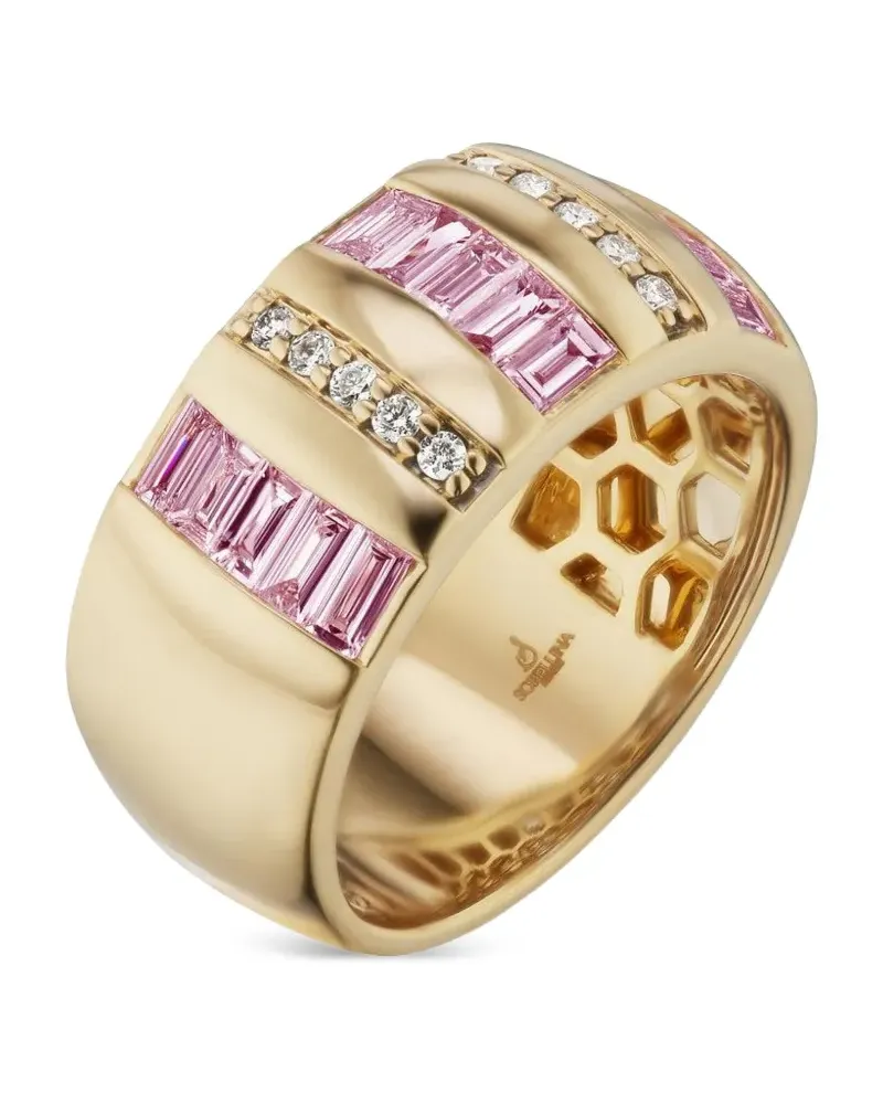 Sorellina 18K yellow gold sapphire and diamond ring Gold
