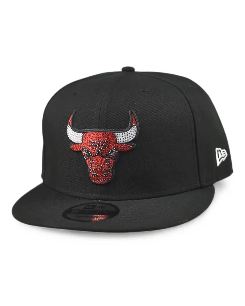 New Era 9FIFTY Chicago Bulls Baseballkappe mit Strass - Schwarz Schwarz