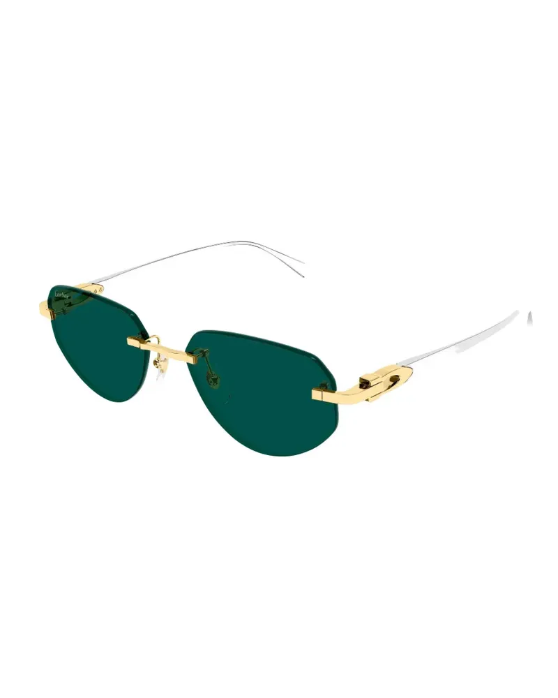 Cartier Rahmenlose Sonnenbrille mit geometrischer Form - Silber Silber