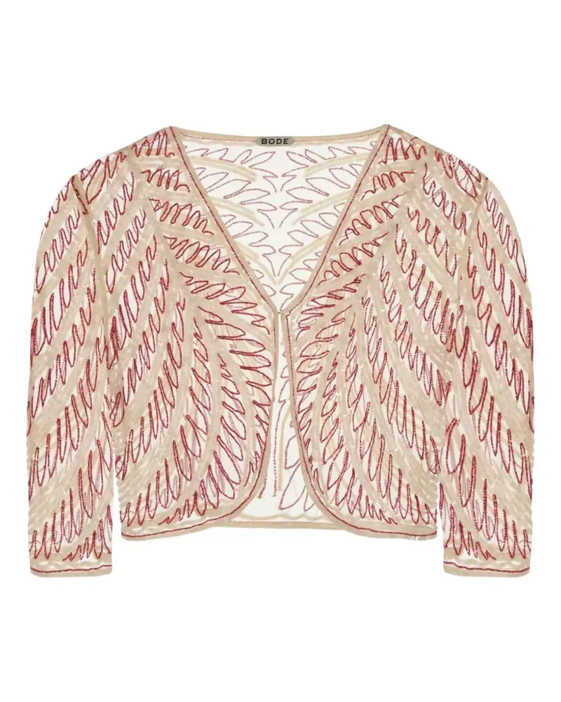 BODE Verzierter Rita Cardigan - Nude Nude